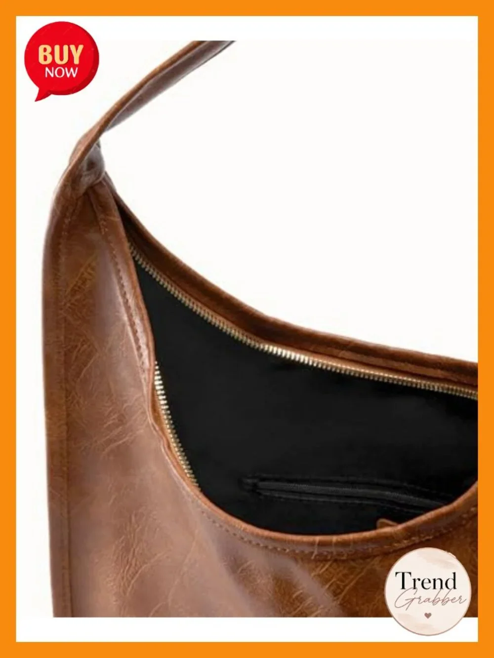 PU Leather Hobo Shoulder Bag with Detachable Pouch, Tote Handbag for Work Travel